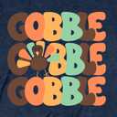 Thanksgiving Day Shirt for Women Gobble Turkey Tshirt Thanksgiving Tee Tops (Blue, XXL)