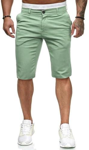 ALLABREVE Mens Chinos Flat Front Golf Short Work Dress Short Summer Beach Shorts Pants 38
