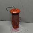 Metal Squirrel Proof Bird Feeder,Bird Feeders for Outdoors,Weight Activated Squirrel Proof Wild Bird Feeders with Finch Cardinal Chickadee,Large Capacity,Weatherproof and Durable,Reddish Brown