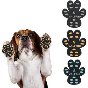 VALFRID Dog Paw Pads for Dogs Traction,Toe Grips for Senior Dogs,Paw Stickers Strong Adhesive,Provides Traction on Slippery Hardwood Floor Multicolor M 48 Pieces, Size: M (1.8" x1.52")