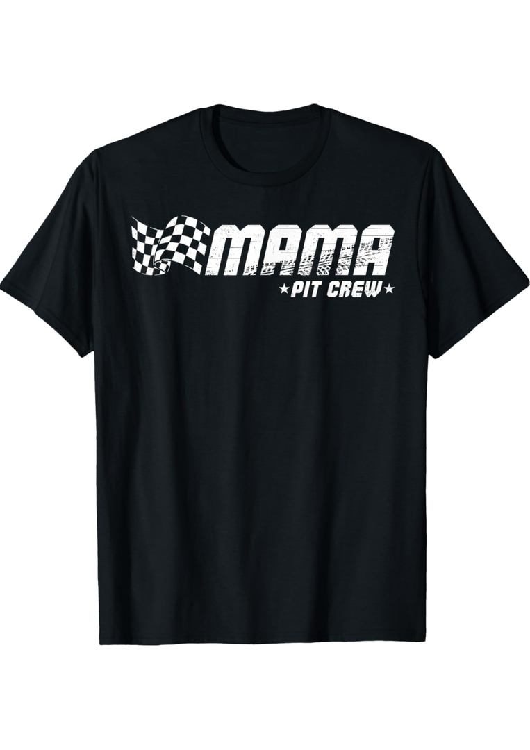 Mama Pit Crew Race Car Birthday Family Matching Pit Crew T-Shirt, M