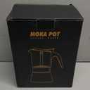 Grasseed Crystal Glass-Top Moka Pot, Brushed Stainless Steel Stovetop Espresso Maker for Italian Coffee - 9 Cup/360ml/12.6oz