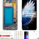 TFT for Samsung S10 Plus Screen Replacement for Samsung S10 Plus Display for Samsung Galaxy S10 Plus LCD Touch Digitizer Screen Replacement with Frame Black SM-G975 (Without Fingerprint Function)