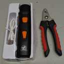 Whisper Quiet Dog Nail Grinder with 4 LED Lights, Safe & Stress-Free for Sensitive Dogs Cats of All Breeds & Sizes, 3 Grinding Bits, 3-Speed, Pet Nail Trimmers, Rechargeable Painless Grooming Kit (Black)