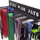 Home Gym Accessories Organization Storage Rack Equipment For Home 8 Hook Wall Hanger Display Gear Barbells Resistance Bands Jump Ropes Lifting Belt Hanger Accessories Hardware Included (Hard work pays)