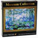 Moruska Water Lilies by Claude Monet Jigsaw Puzzle 1000 Piece Art Puzzles for Adults Museum Collection Famous Paintings
