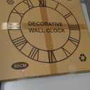 LEIKE Large Wall Clocks with Night Light Battery Operated,Silent Non Ticking,Rustic Modern Big Wood Clock for Living Room, Bedroom,Kitchen,Farmhouse,Office,Home Decor-24 Inch(Black-Arabic Number)