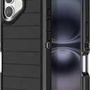 for iPhone 16 Case Heavy Duty 3-Layer[Shockproof][Dropproof][Dust-Proof] Military Grade Rugged Full Body Protection Cover Case for Apple iPhone 16 5G 6.1 inch,Black (iPhone 16 6.1 inch)