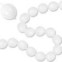White Link Balloons, 100PCS Linking Balloons with Tail for Making Balloon Wall Arch and Chains, Pearl Quick Balloon for Wedding Birthday Baby Shower Engagement Graduation Party Decorations (6inch)