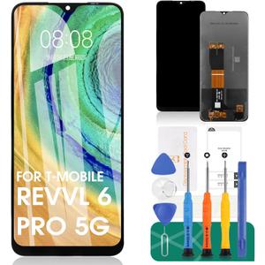 for T-Mobile REVVL 6 Pro 5G 6.82" Screen Replacement for T-Mobile REVVL 6 Pro 5G LCD Display Digitizer Touch Screen Replacemet Assembly Repair Parts Without Frame