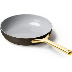 Caraway Nonstick Ceramic Frying Pan (2.7 qt, 10.5") - Non Toxic, PTFE & PFOA Free - Oven Safe & Compatible with All Stovetops (Gas, Electric & Induction) - Black