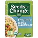 SEEDS OF CHANGE Certified Organic Brown Basmati Rice, Organic Food, 8.5 OZ Pouch (Pack of 6) BBD: 07-27