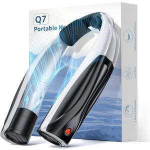 Portable Neck Fan - 6000mAh Battery Hands Free Personal Fan, 6 Speed Adjustable, Rechargeable & Wearable, Gift for Women Men, Office, Travel, Sports, Medium