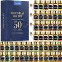 SACATR 50 Pcs Natural Essential Oil Set -Essential Oils Gift Set for Diffuser, Home Care, DIY Candle and Soap Making(50 * 5ML) (0.17 Fl Oz (Pack of 50))