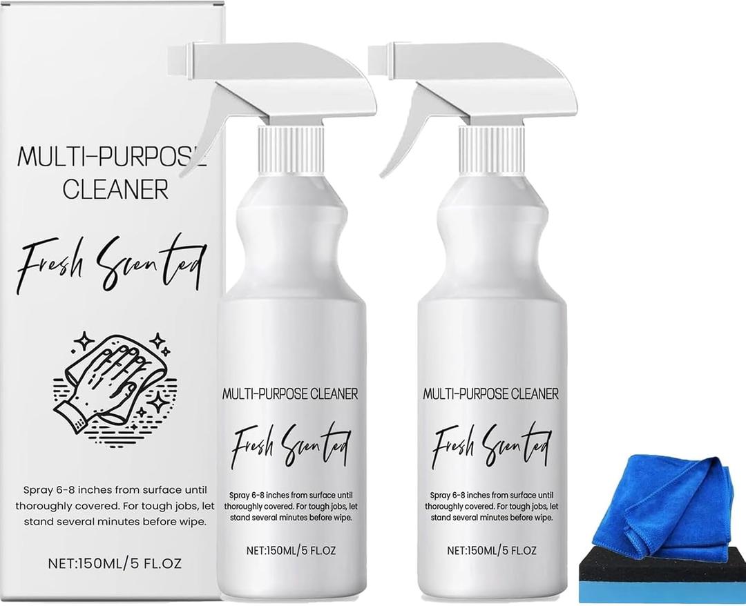 cuoct 2Pcs R & W Multi Purpose Cleaner, Multi Purpose Cleaner,All-purpose Rinse-free Cleaning Spray,Multipurpose Bathroom Foam Cleaner