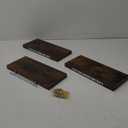 BAYKA Floating Wood Shelves - Wall Mounted for Bathroom,Bedroom,Living Room,Kitchen,Small Hanging Shelf for Books/Storage/Room Decor with 22lbs Capacity(Rustic Brown,Set of 3,15.7inch)