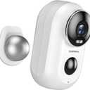 ZUMIMALL Security Cameras Wireless Outdoor with Magnetic Mount, 2K Outdoor Camera Wireless Battery Powered, 2.4G WiFi Cameras for Home Security Indoor,3MP Color Night Vision/Siren/PIR/AI/Cloud/Alexa (White-Single Camera)