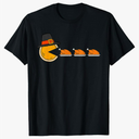 Funny Video Game Eating Turkey Thanksgiving Gamer Boys Kids T-Shirt, XXL