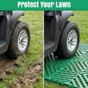 20Pcs Drive on Lawn Grid Ground Protection Mats, 15.7 x 15.7in Green