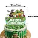 Yoda Birthday Party Decorations, 1 Banner, 18 Balloons, 1 Big Cake Topper, 12 Cake Topper,6 Hanging Swirls for Fans