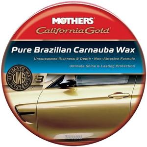 Mothers California Gold Pure Brazilian Carnauba Wax, 12 oz. Paste — Ultimate Wax System Step 3, Delivers Deep Shine & Long-Lasting Protection, Enhances Richness & Depth for All Paints (05550)