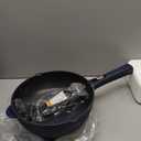AUTUCU 3-Quart Electric Hot Pot & wok Nonstick with Steamer | Electric Skillet 1200W for Dorm, Home, Gifts, Navy Blue