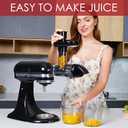 Masticating Juicer Attachment for KitchenAid All Models Stand Mixers, Masticating Juicer, Slow Juicer Attachment for KitchenAid All Models Stand Mixers, Black(Machine/Mixer Not Included)