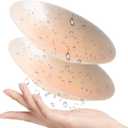 PRETTYWELL Nipple Covers for Women,Waterproof Silicone Nipple Pasties Reusable,Ultra Thin Adhesive Nipple Cover Petals (Large, Nude)