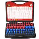 70 Pcs Thread Checker Nut and Bolt Thread Checker Set with 37 Inch and 33 Metric Box Set Thread Gauge SAE and Metric Sizes Perfect for Tight Spaces Ideal for Bolt and Nut Size Checking