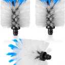 MOSOLAN Stainless Steel Bottle Brush Refills, Replacement Brush Heads, Flat Head, 3 Pack