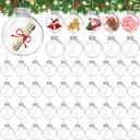 50 Pcs Hanging Clear Plastic Fillable Ornaments Balls,2.36 Inch DIY Ornaments Round Balls,Christmas Balls for DIY Craft Projects,Christmas,Wedding,Party,Home Decor