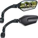 Adjustable Handlebar Bike Mirrors, Left & Right Bicycle Mirror Set,Universal Bike Mirrors,HD Shatterproof Mirror, 360 Rotatable, Compatible with MTB, E-bikes, Bicycle,Scooter(1 Pair)