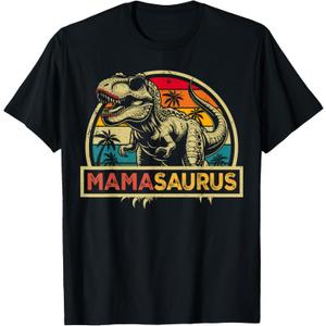 Mamasaurus T Rex Dinosaur Mama Saurus Family Matching T-Shirt, S