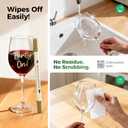 Uxylry Wine Glass Markers Washable, 8-Pack Dual Tip Erasable Pens | Food Grade Non-Toxic Ink for Glasses, Ceramic | Ideal Christmas Gifts & Party Accessories