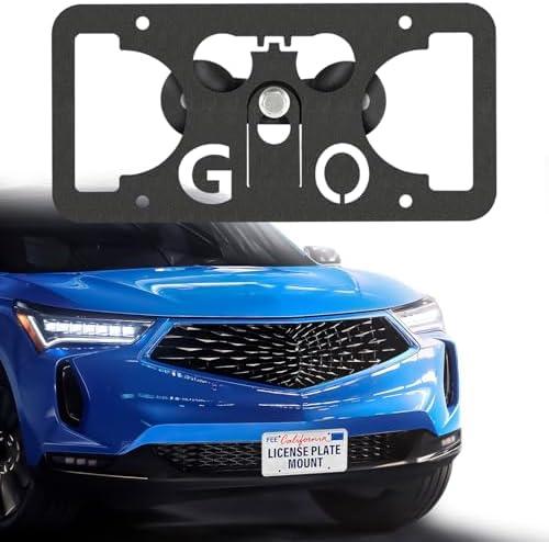 Heavy Duty Front License Plate Bracket Compatible with Acura RDX 2013-2024, Front Tow Hook License Plate Bracket Mounting Kit, No Drill Bumper Frame