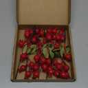 10pcs Realistic Mini Fake Pomegranate Branches Artificial Christmas Holly Berry Stem DIY Decoration Vase Bouquet Home Wedding Party