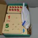 Wooden Montessori Number Blocks for Toddlers, Counting Peg Board for Kids Age 3 4 5,Preschool Learning Toys,Ideal for Kids 3 4 5 Years Old