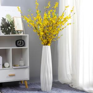 White Ceramic Vase 17.7 Inches Tall Floor Flower Holder Decorative Large Vases for Table Centerpieces Shelf Home Decor Living Room Branches Sky-Dried Flower Arrangement Simple Decorative White Ceramic Vase 17.7 Inches Tall Floor Flower Holder Decorative Large Vases for Table Centerpieces Shelf Home Decor Living Room Branches Sky-Dried Flower Arrangement Simple Decorative