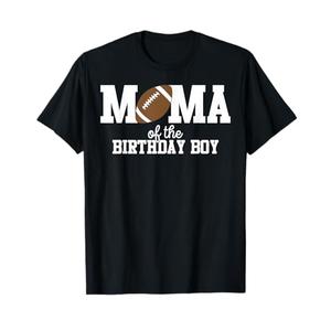 Mama of The Birthday Boy Football Lover First Birthday Party T-Shirt, Size S