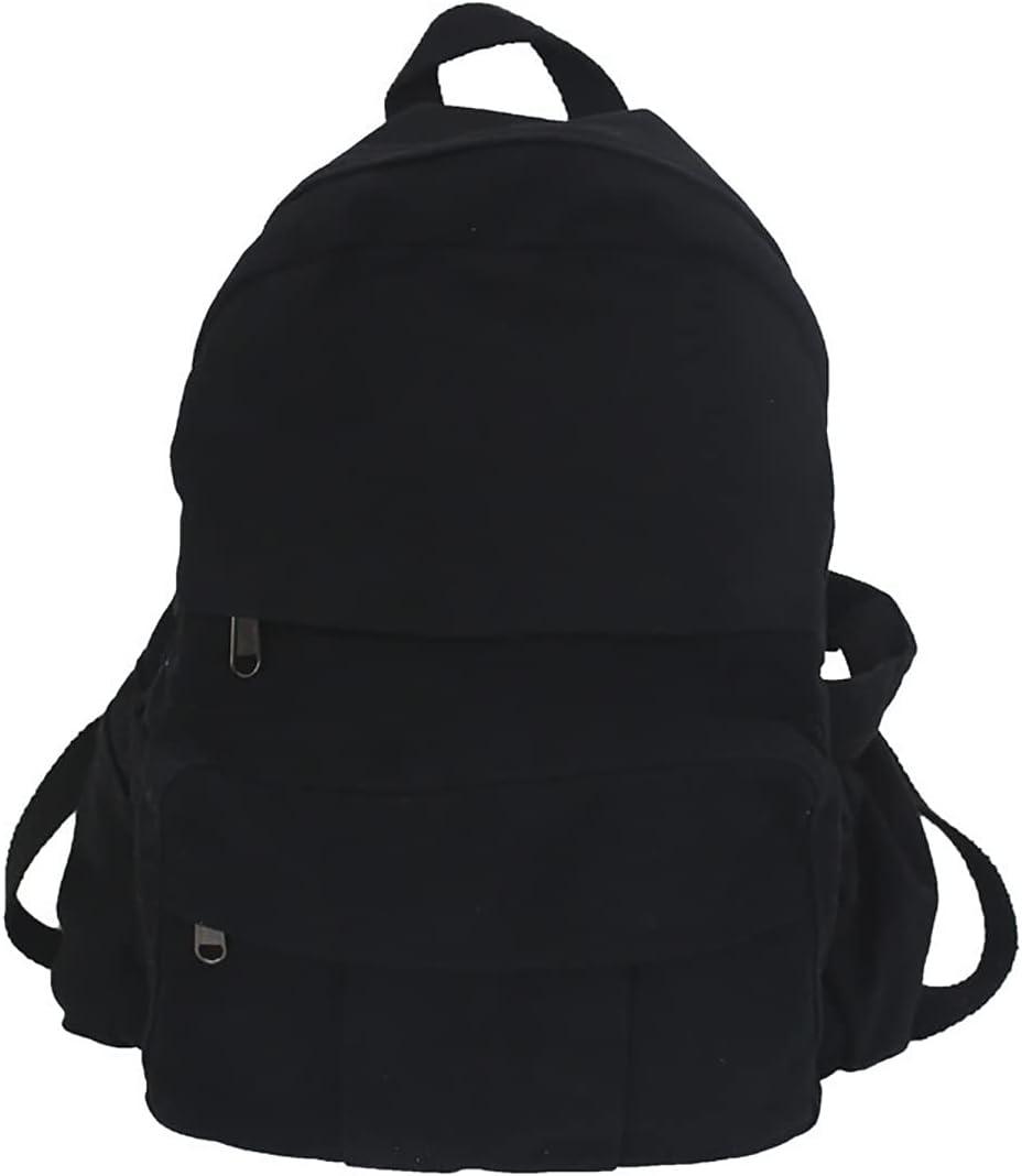 GAXOS Laptop Backpack for Women Travel Canvas Backpack for Women Vintage Black Aesthetic Backpack for School