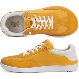 Wide Toe Box Minimalist Shoes, Casual Barefoot Shoes Fashion Sneakers for Women Men (Turmeric, 10 Wide Women/8 Wide Men)