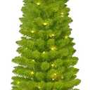 6FT Pre-Lit Artificial Green Pencil Christmas Tree