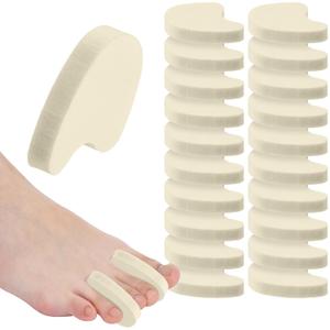 20 Pack Large Foam Toe Spacers Toe Separators for Women Men Relieves Corns Pain From Bunions Toe Overlap Hammer Toe Relief Friction