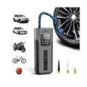 Tire Inflator Portable Air Compressor, 1 Min Fast Inflation Cordless Bike Pump with Digital Pressure Gauge LED Light, 150 PSI Electric Air Pump for Car Tires, Bicycle, Motorcycle, Ball (Grey)