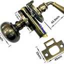 QCAA Solid Brass Storm Door Latch, Polished Brass, Made in Taiwan, 1 Pack
