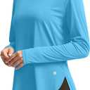 Women's Sun Shirts UPF 50+ Long Sleeve UV Protection Shirt Lightweight Quick Dry Workout Hiking Tops for Women(Sky Blue, S)
