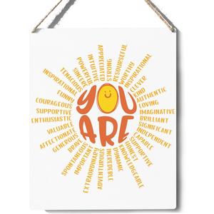 3 x Xiolcxdr Inspirational You Are Sun Classroom Wall Art Sign First Day of College Teacher's Day Inspirational Cheer Up Sunshine Gifts for Women Men Teachers Classroom Office Home Wall Decor