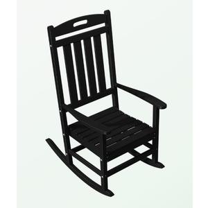 Outdoor Rocking Chair, All-Weather Resistant Poly Lumber Rocker Chair Outdoor, High Back Plastic Patio Rocking Chairs for Outside Porch Rocker Garden Lawn,  (1 Pack)