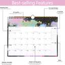 5 x 2026-2027 Wall Calendar, Calendar 2026-2027, 18 Monthly Wall Calendar from January 2026 to June 2027, 11 x 8.5 Inches Thick Paper, Large Ruled Blocks Monthly Calendar, for Home or Office Easy Organizing (Color1)