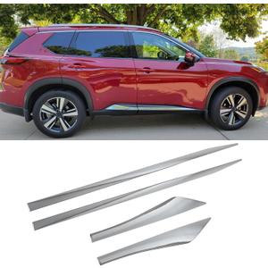 Body Side Molding for Nissan Rogue 2021-2025 Side Skirts Chrome Trim Molding
